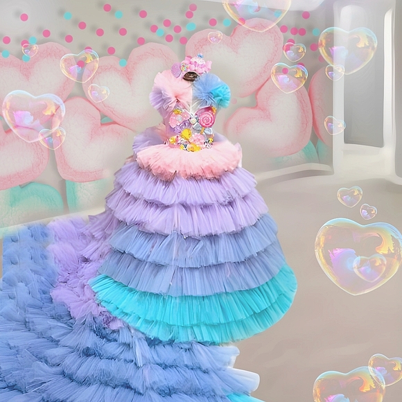 Luxury Candy shop long Couture photoshoot dress. - Picture 1 of 2